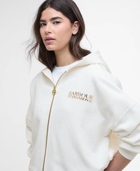 Lana Zip-Up Hoodie Off White