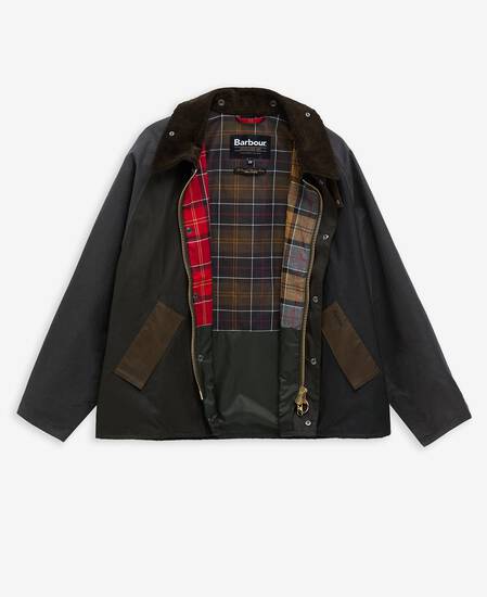 Patchwork Transport Waxed Jacket Sage Multi