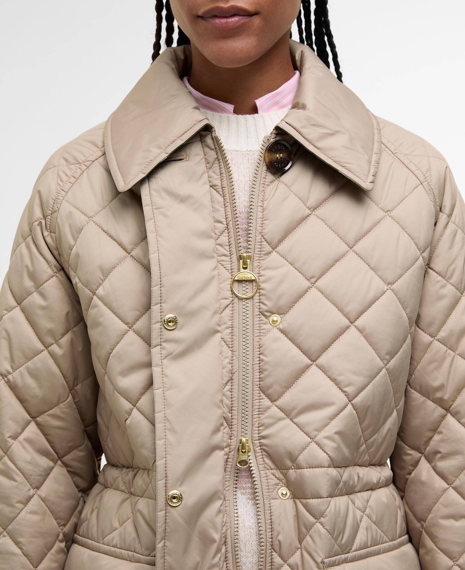 Aishling Quilted Jacket Honey/Ancient Poplar image number 4