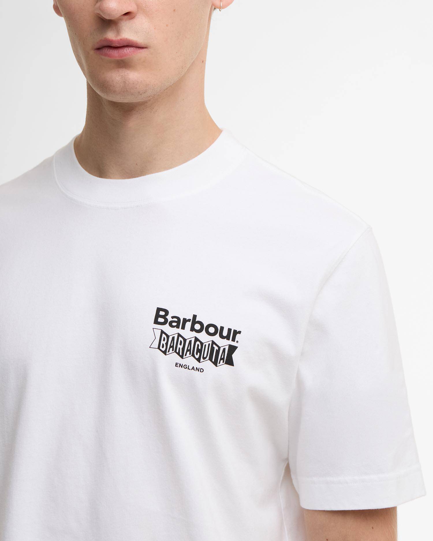 Barbour x Baracuta All Nighter Oversized T-Shirt White image number 3