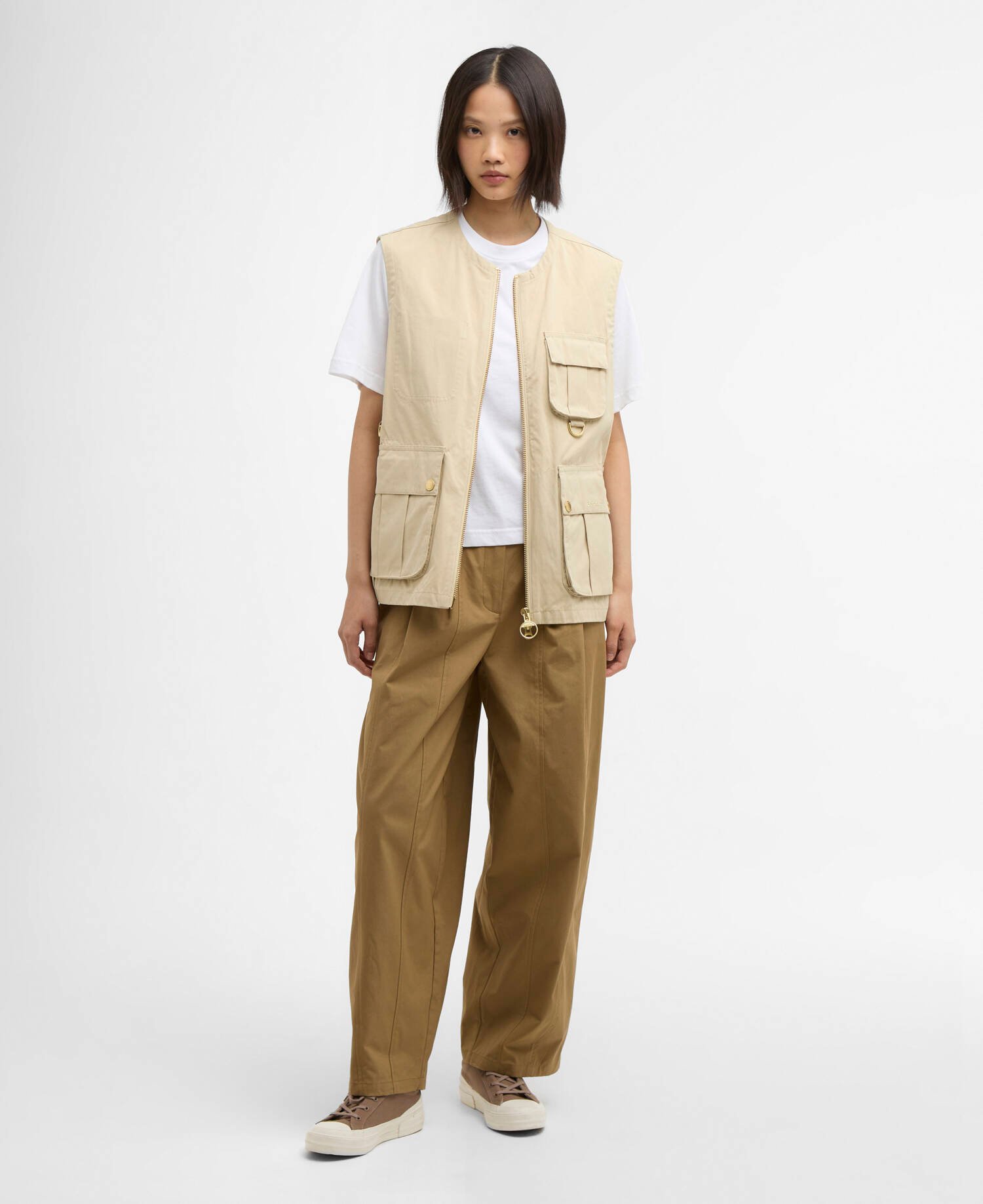 Gwen Gilet Pale Khaki / Dress image number 1