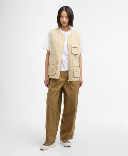 Gwen Gilet Pale Khaki / Dress