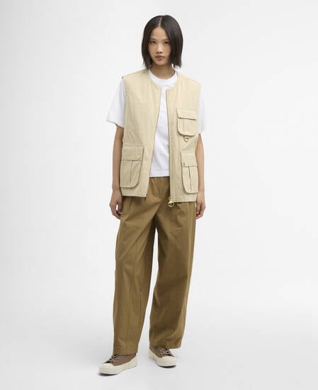 Gwen Gilet Pale Khaki / Dress