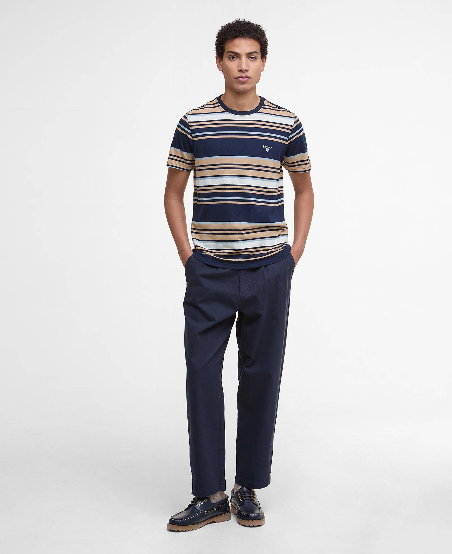 Aickmen Tailored Striped T-Shirt image number 1