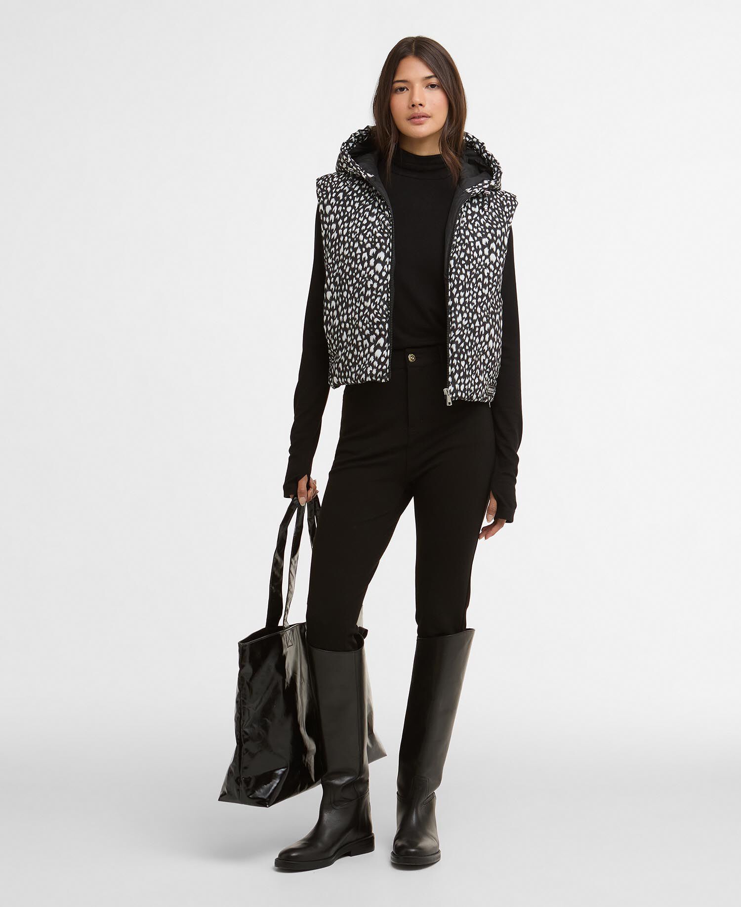 Calista Printed Gilet Snow Leopard