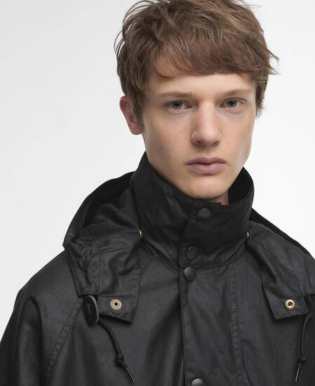 Barbour for Margaret Howell Waxed Parka Black