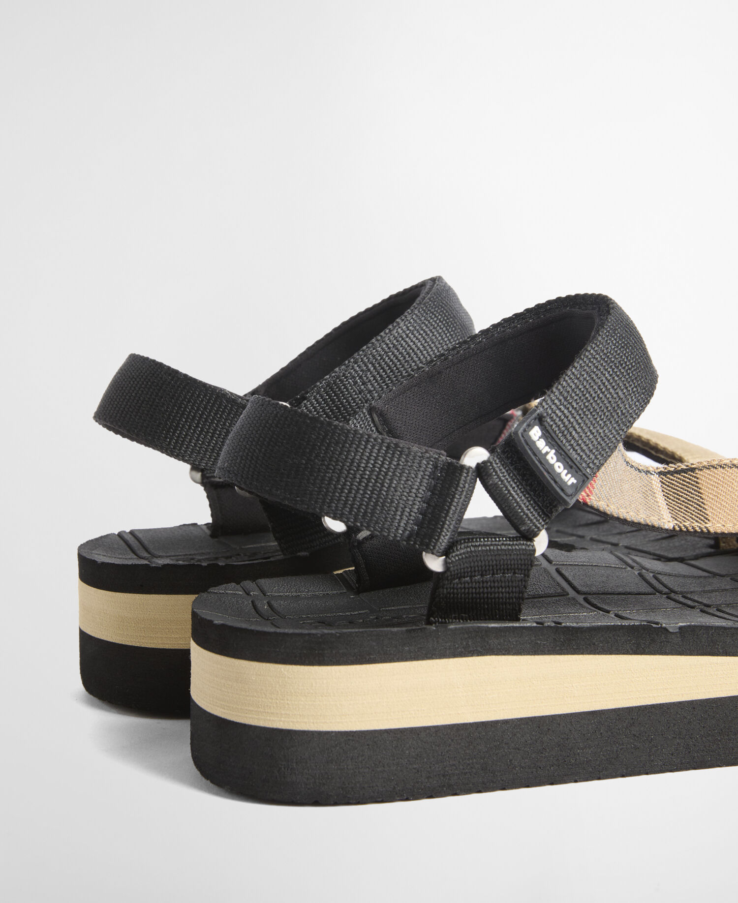 Mila Sandals Black/Dress Tartan
