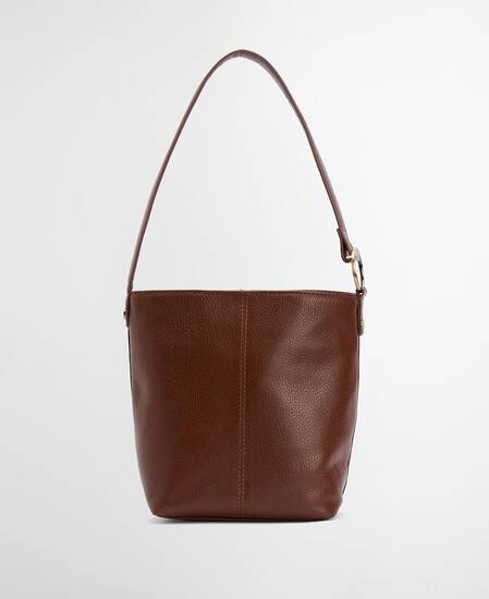 Cedar Leather Bucket Bag Brown