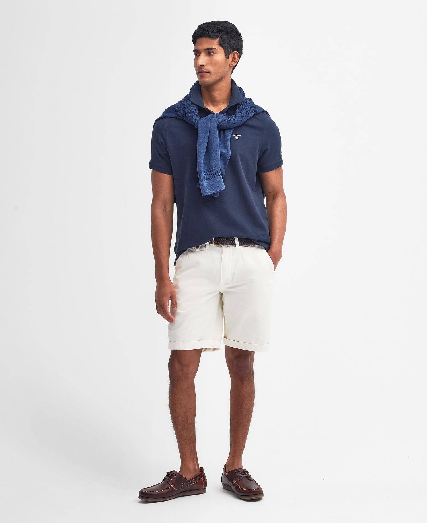 Lightweight Sports Short-Sleeved Polo Shirt New Navy image number 1