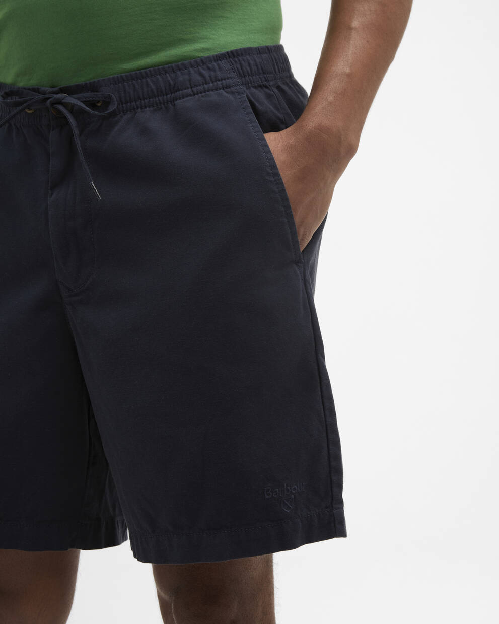 Shorts in Oxford lavato con vestibilit&agrave; comoda