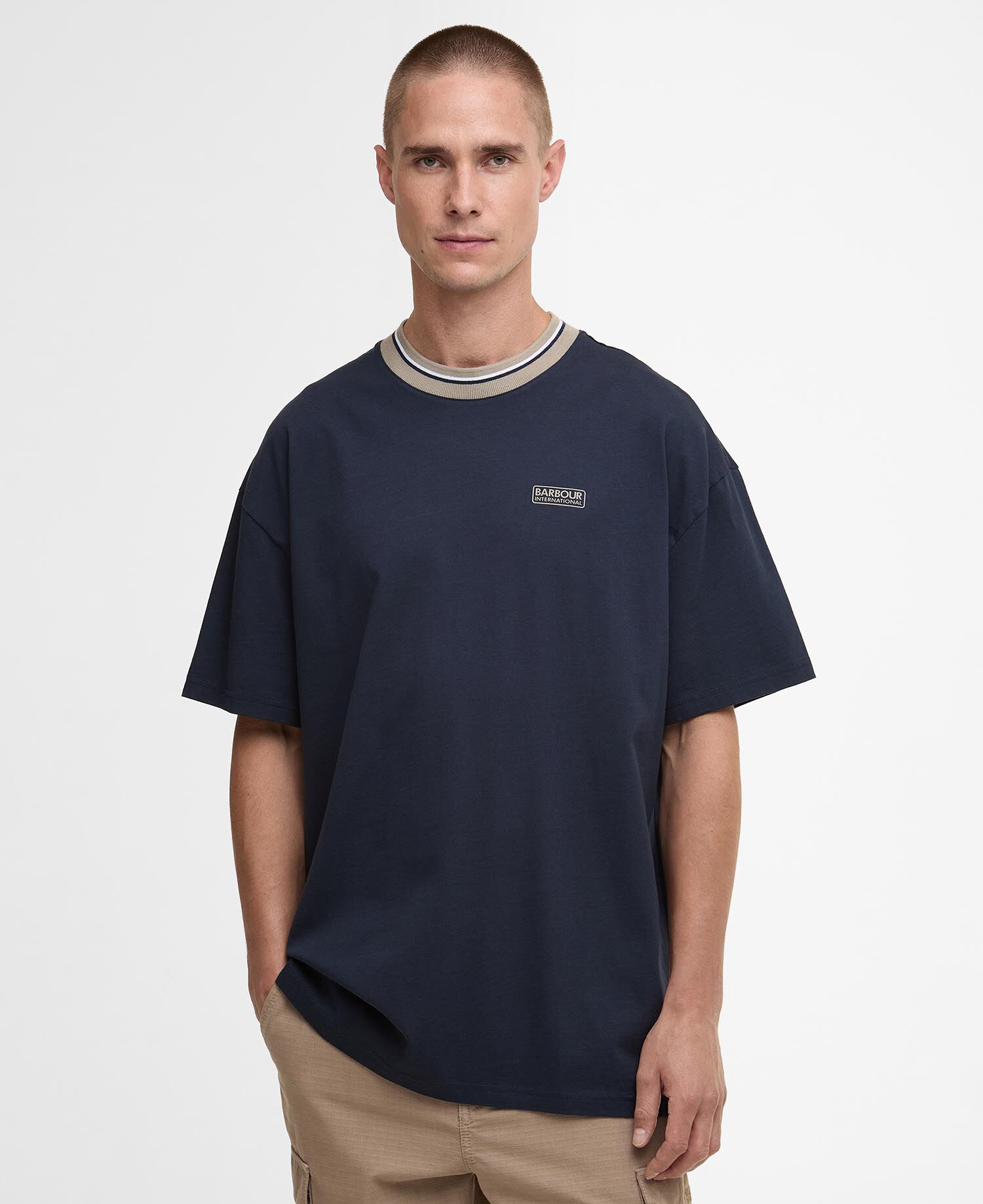 Taley Tipped T-Shirt Navy