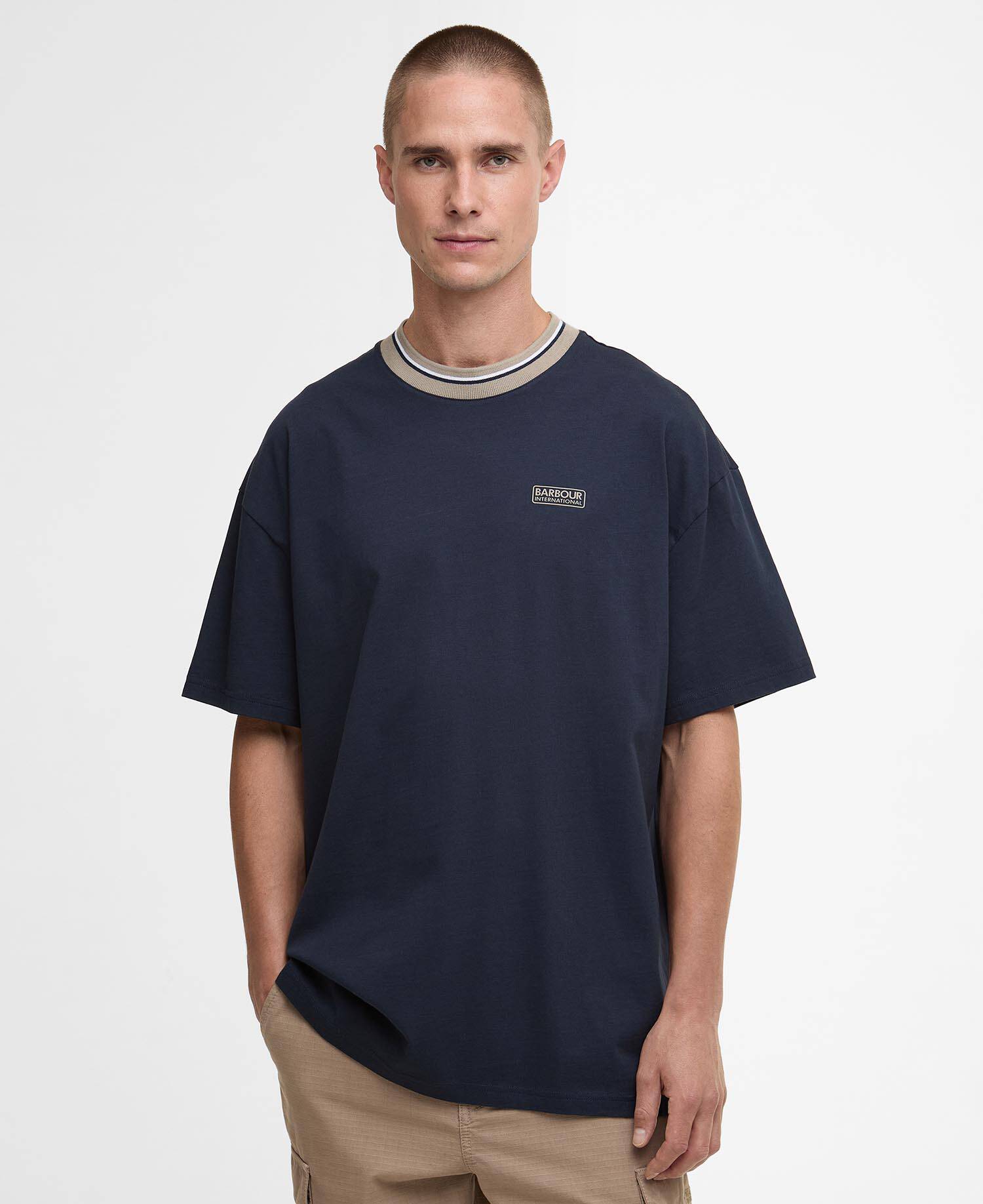 Taley Tipped T-Shirt Navy image number 0
