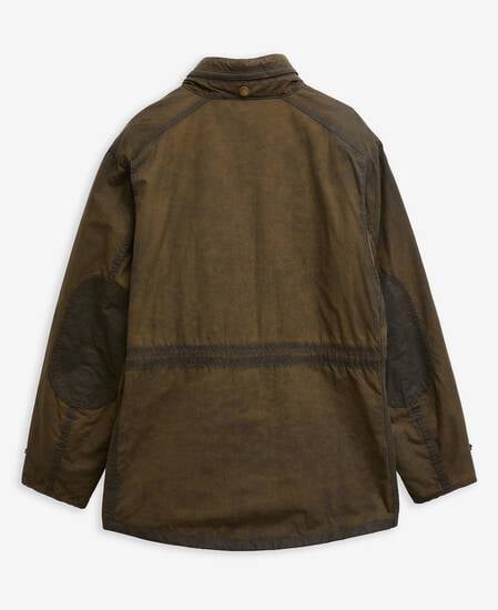Barbour Re-Loved Sapper Waxed Jacket - Size L Olive