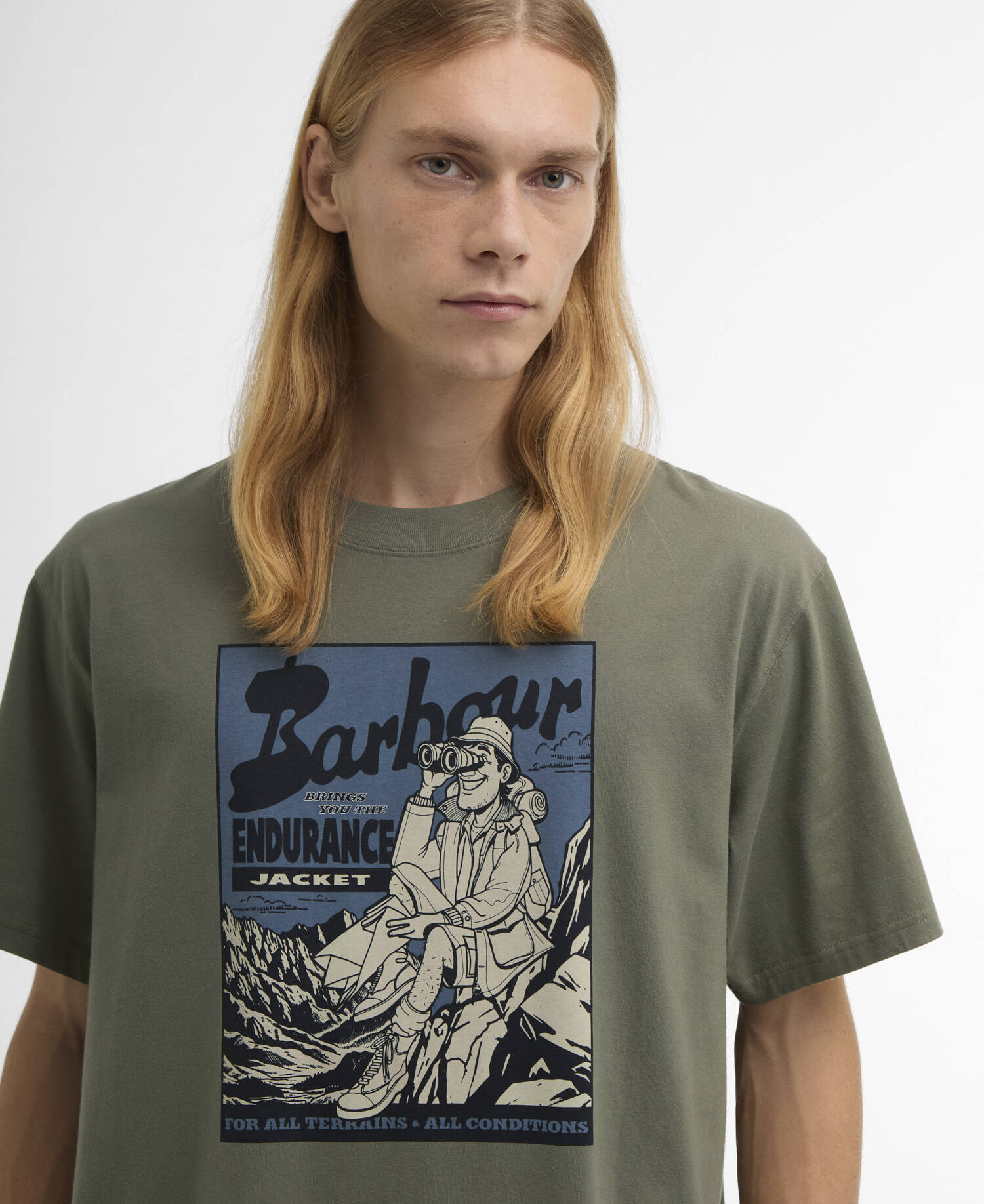 Conditions Oversized Graphic T-Shirt Green Slate image number 3
