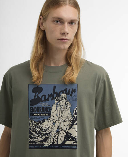 T-shirt oversize con stampa Conditions Green Slate