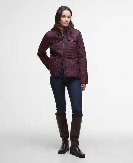Dahlia Quilted Jacket Black Cherry
