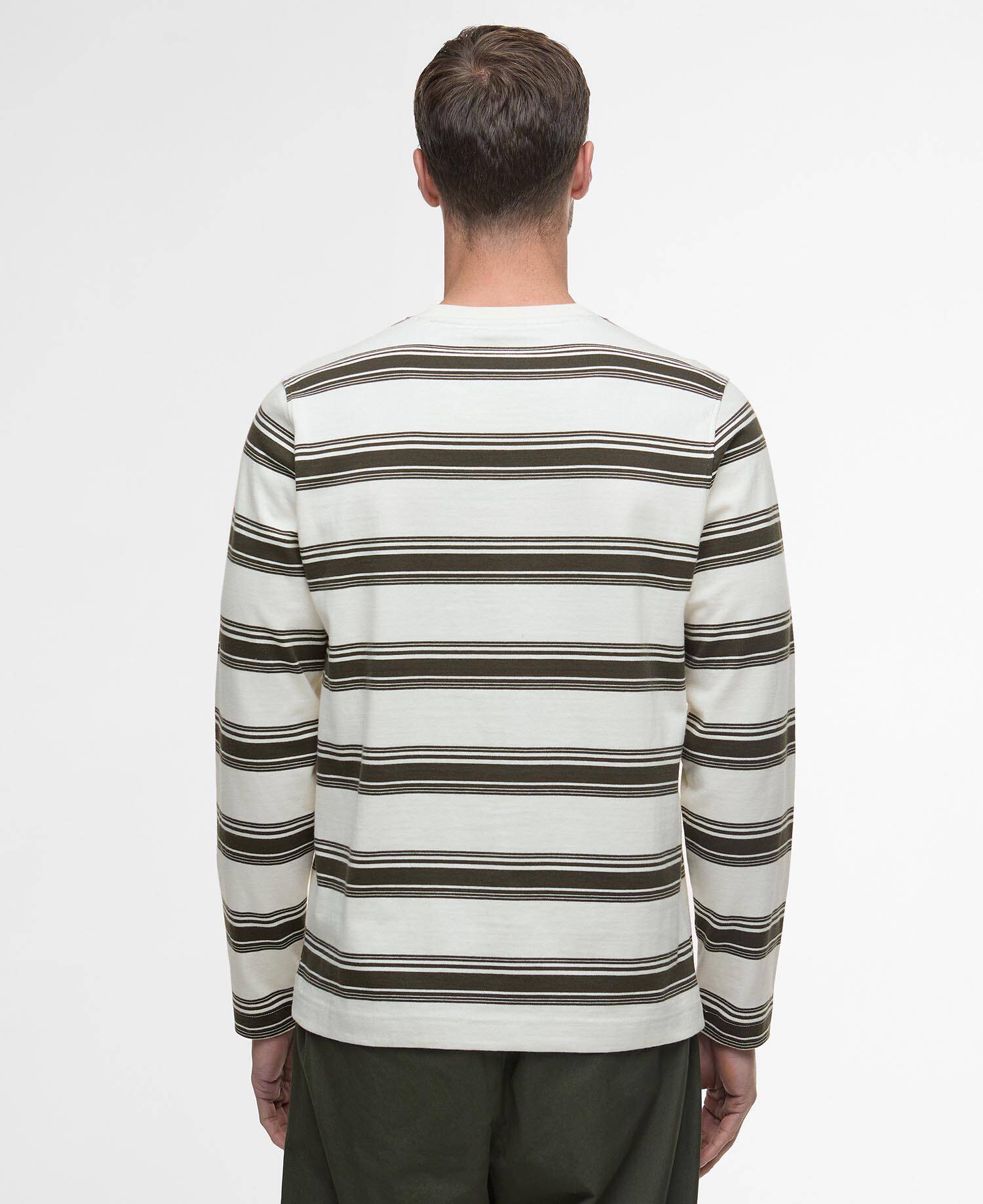 Plaistow LS Striped Tailored T-Shirt Whisper White image number 2