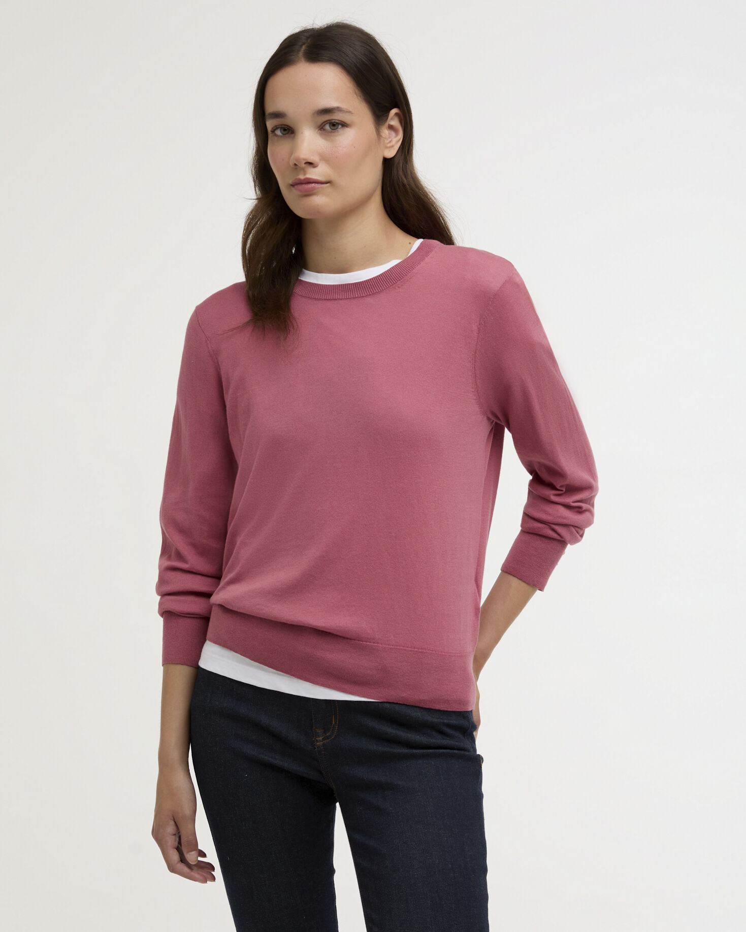 Clover Crew-Neck Jumper Wildberry