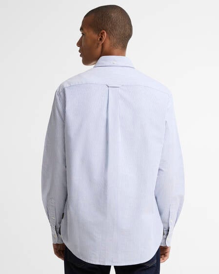 Barbour Striped Authentic-Fit Long-Sleeved Shirt Blue