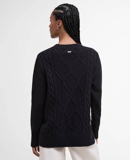Burne Argyle Crew Neck Jumper Black