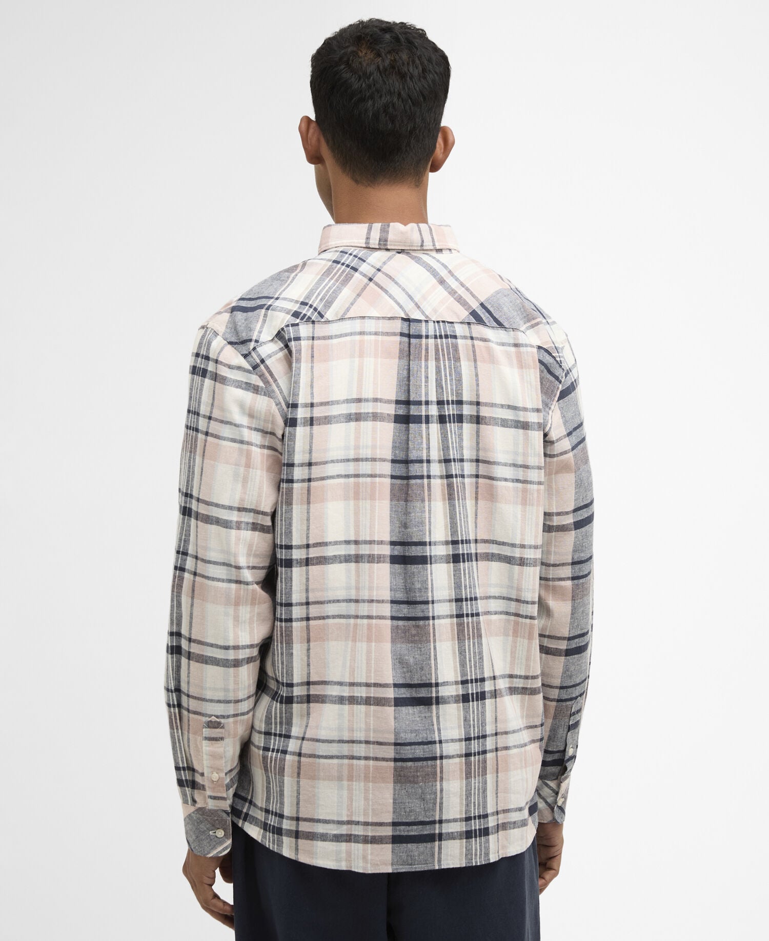 Holwick Checked Long-Sleeved Relaxed Shirt Navy