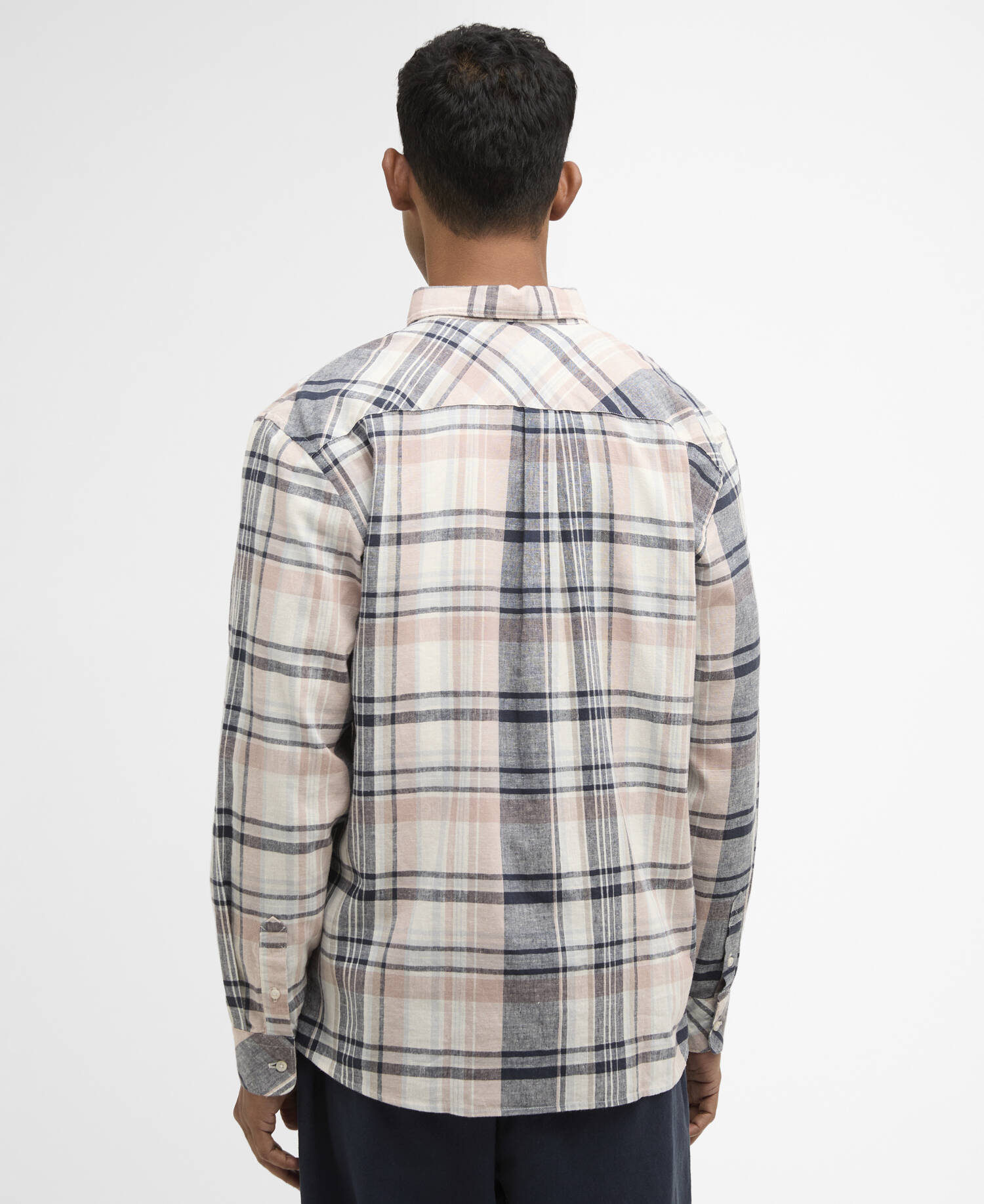Holwick Checked Long-Sleeved Relaxed Shirt Navy image number 2