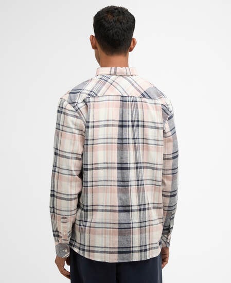 Holwick Checked Long-Sleeved Relaxed Shirt Navy
