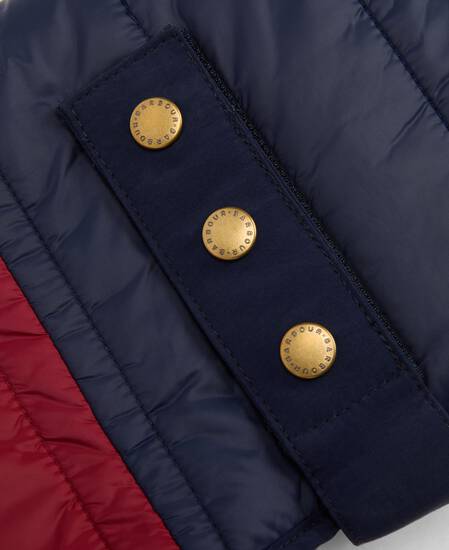 Brampton Quilted Dog Coat Red/Navy