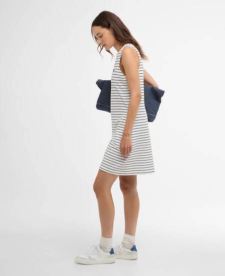 Hartland Striped Mini Dress Cloud/Navy Stripe