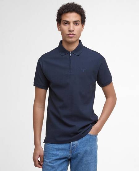 Backfield Tailored Short-Sleeved Polo Shirt Navy