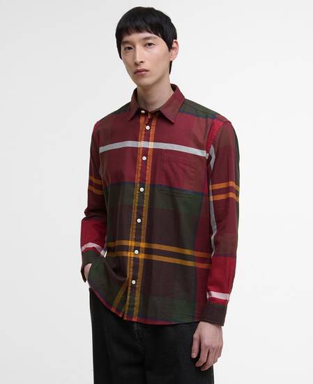 Renford Oversized Long-Sleeved Tartan Shirt Winterberry Tartan