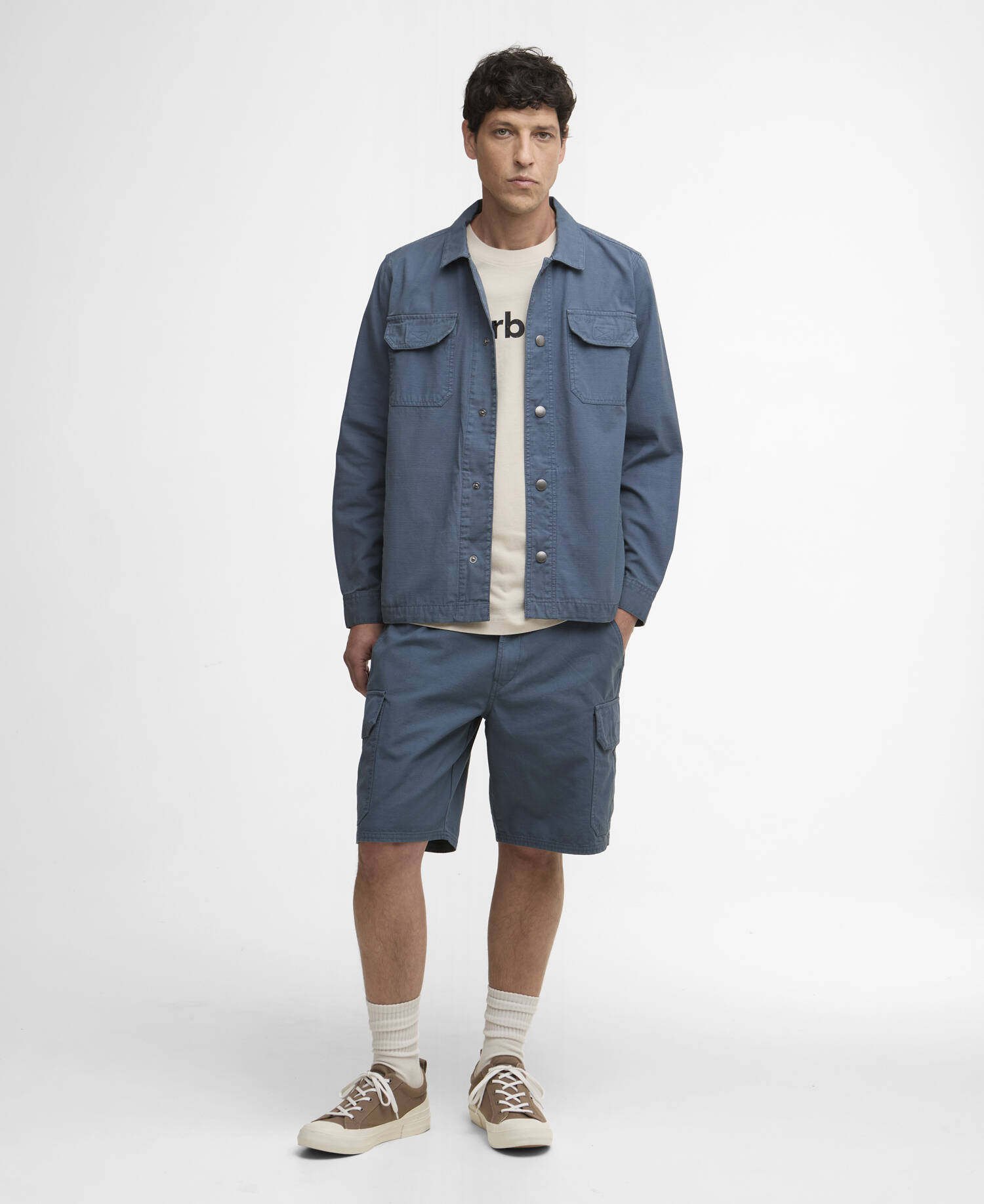 Draftmen Relaxed Cargo Short Dusk Blue image number 0