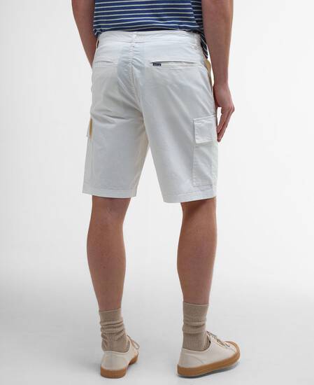 Shorts cargo in twill Whisper White