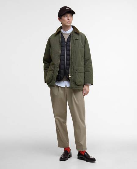 Freizeitjacke Oversized Bedale Padded Olive