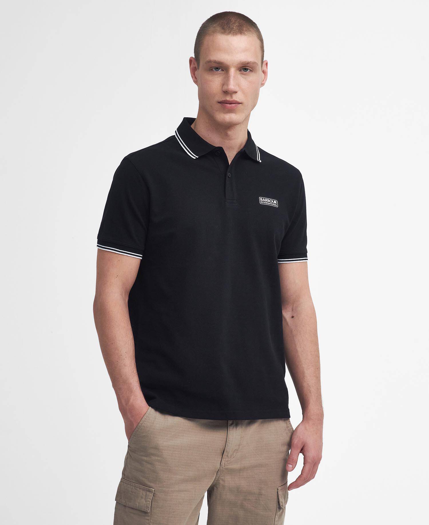Evan Short-Sleeved Polo Shirt Classic Black image number 0