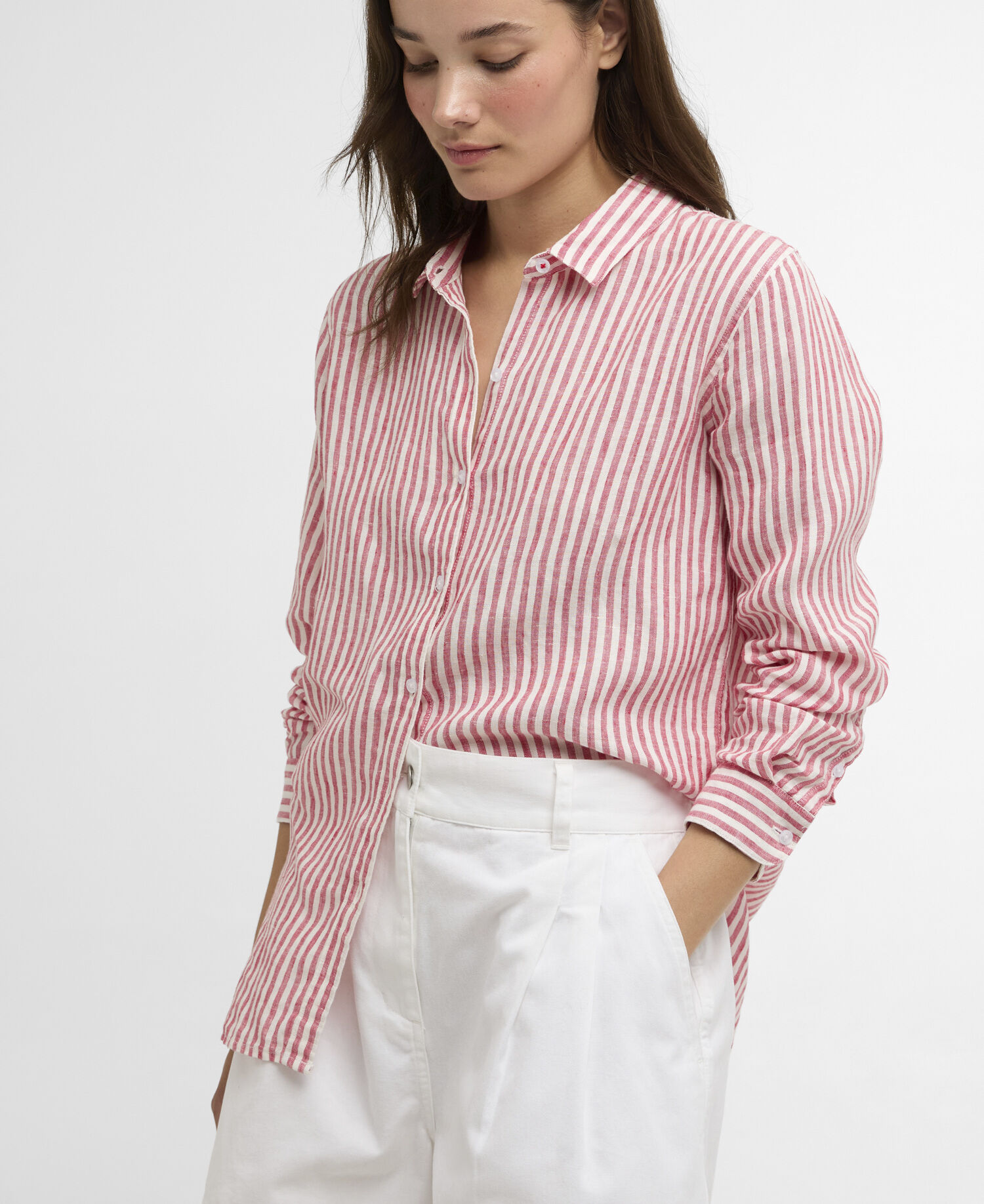 Fern Pleated Shorts White