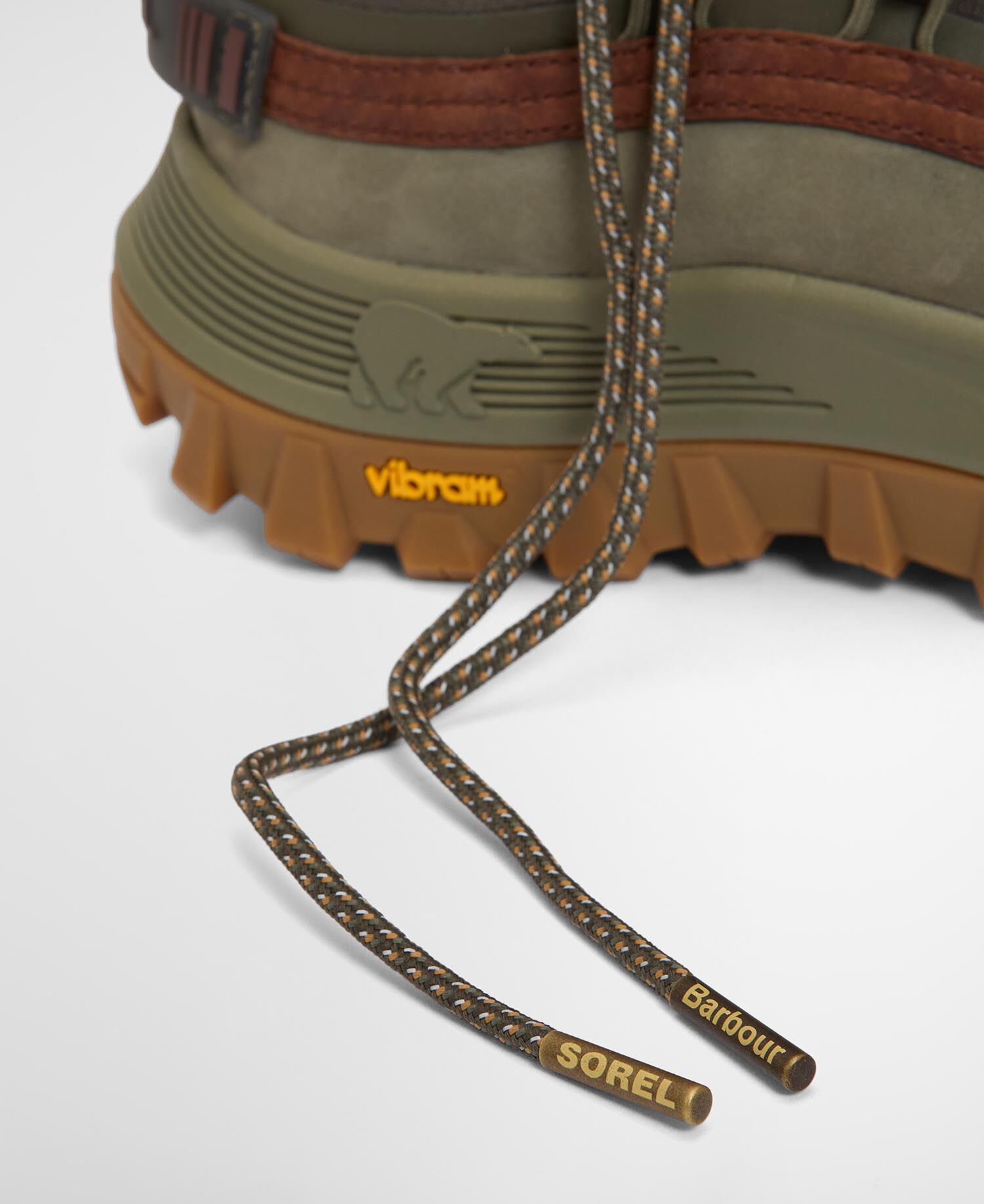 Barbour x SOREL Callsign Horizon GTX Waterproof Trainers Olive