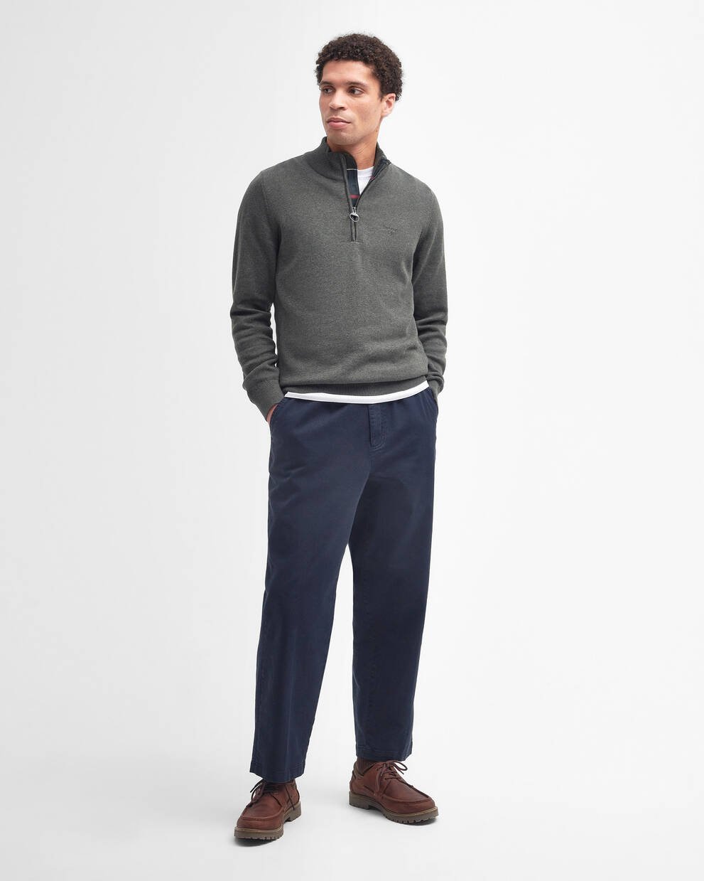 Cotton Half-Zip Jumper