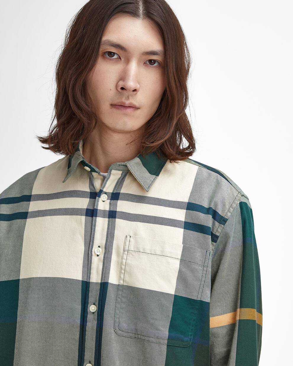 Camicia in tartan oversize a maniche lunghe Renford