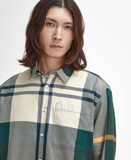 Renford Oversized Long-Sleeved Tartan Shirt Ancient Tartan