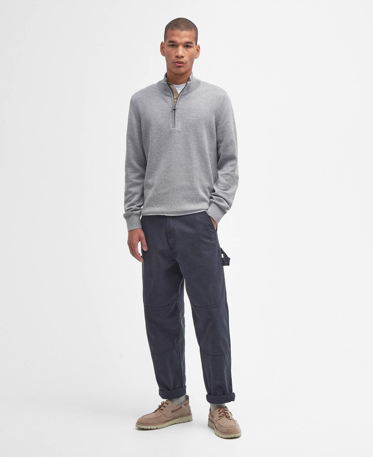Cotton Quarter-Zip Jumper image number 1