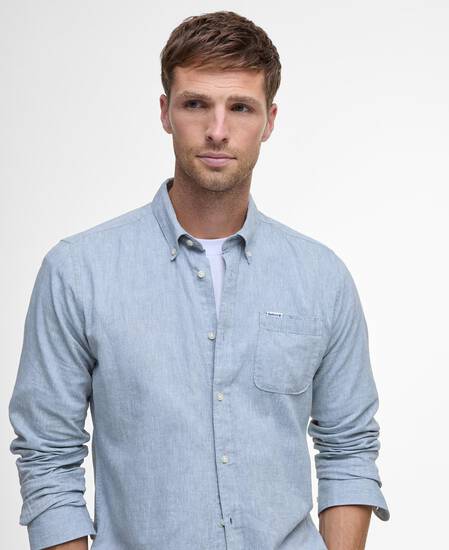 Nelson Tailored Long-Sleeved Shirt Lead