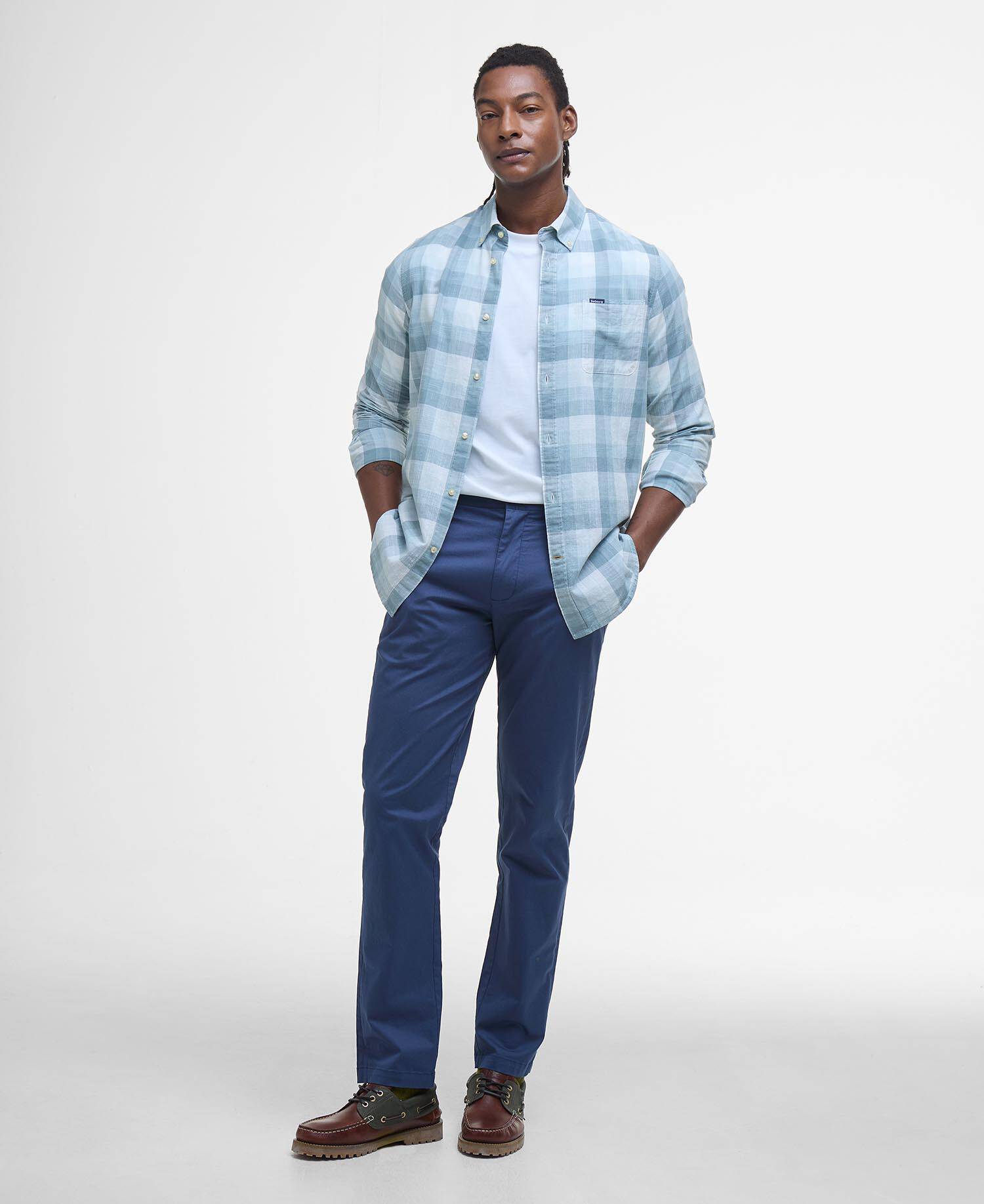 Hillroad Tailored Long-Sleeved Shirt Vintage Teal image number 1