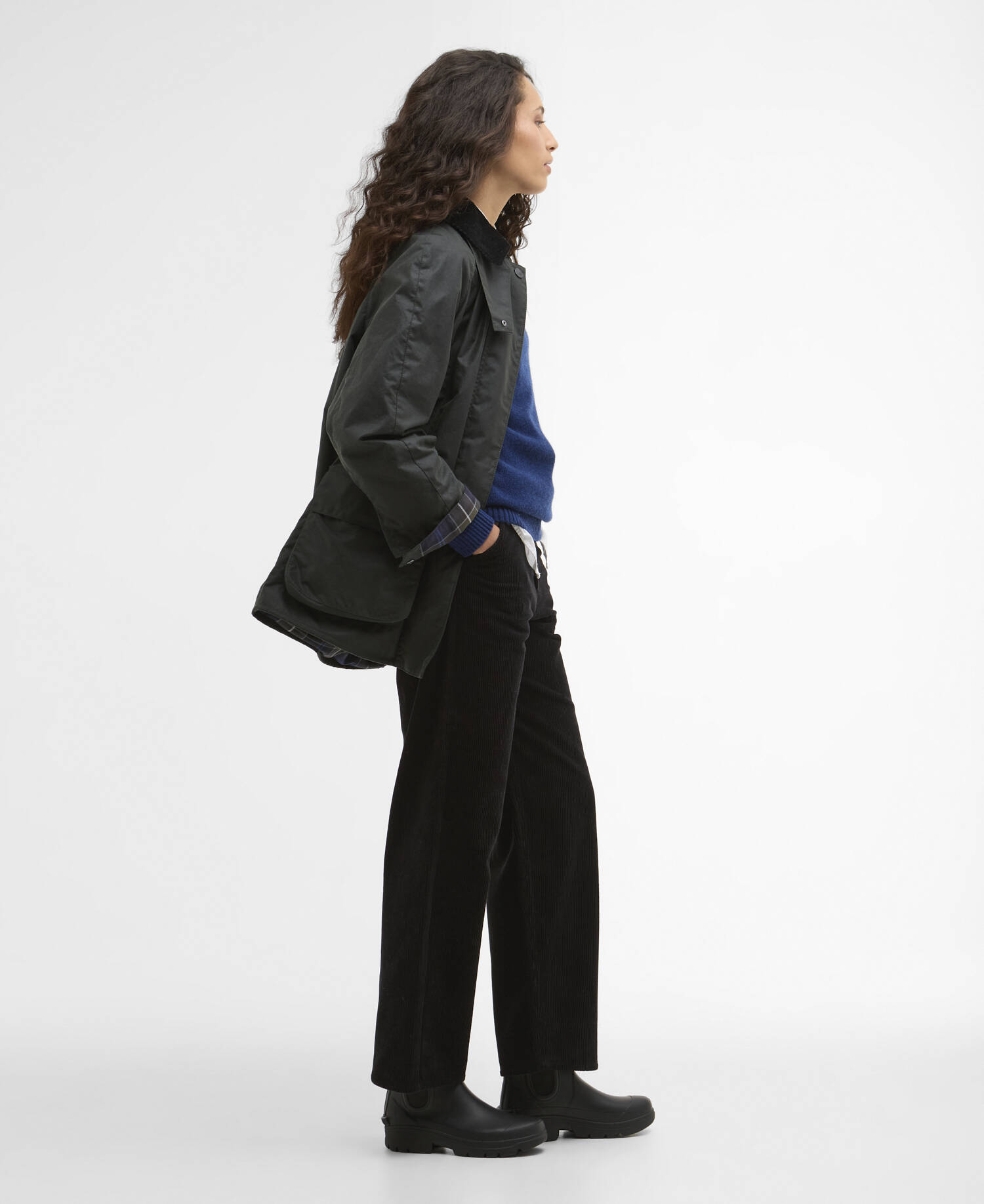 Barbour x ARKET Women's Fairgame Waxed Jacket Sage image number 1