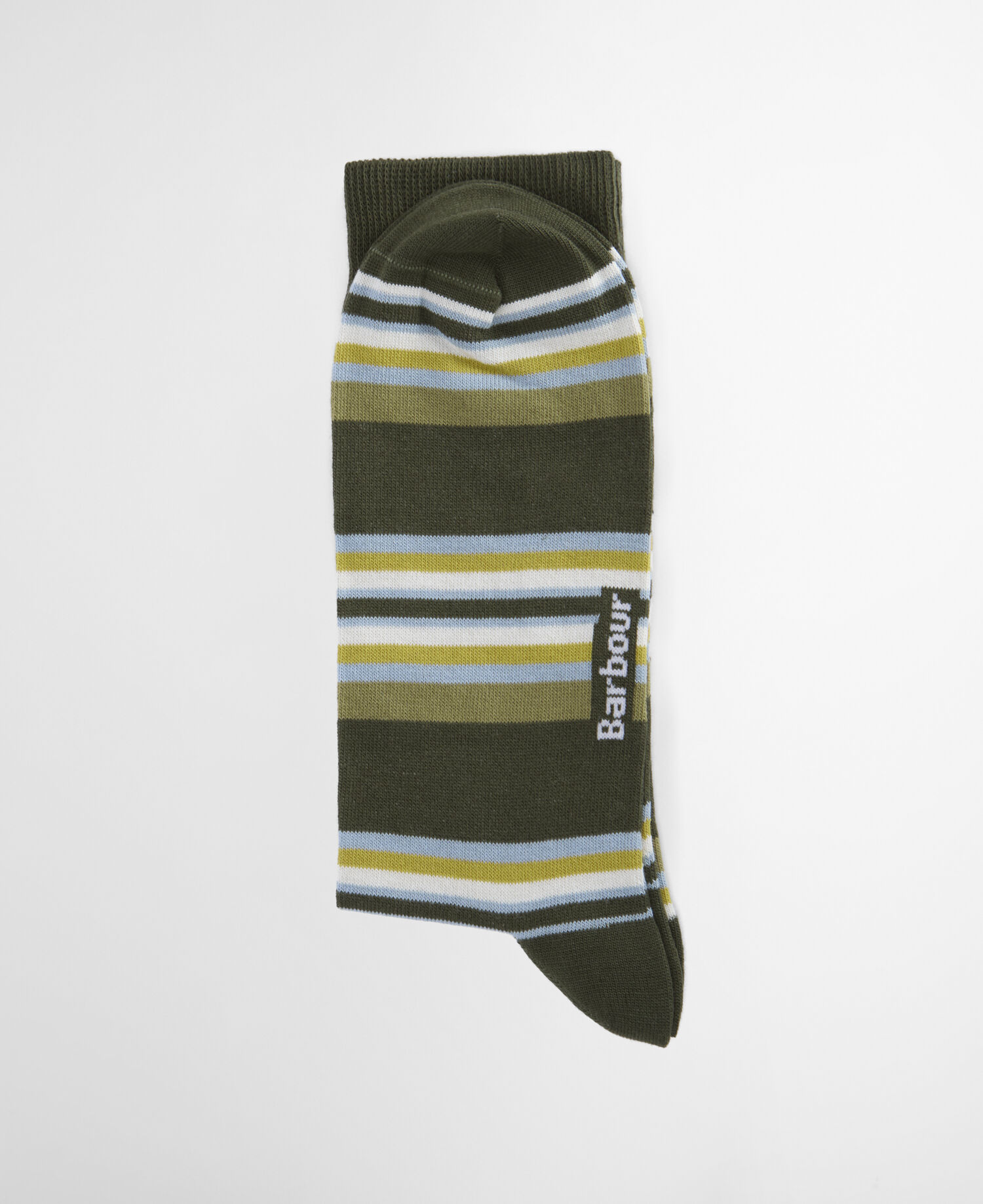 Summer Stripe 2 Pack Socks Olive/Navy Stripe