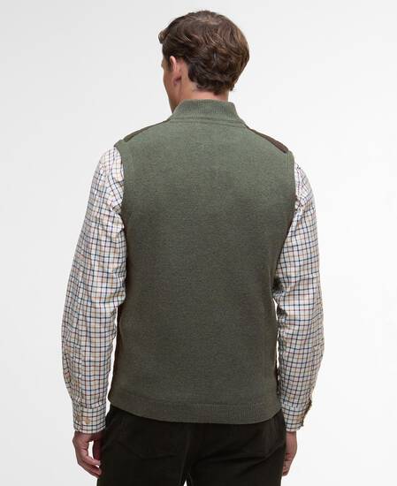Shoveler Knitted Gilet Olive Shoveler Knitted Gilet Olive