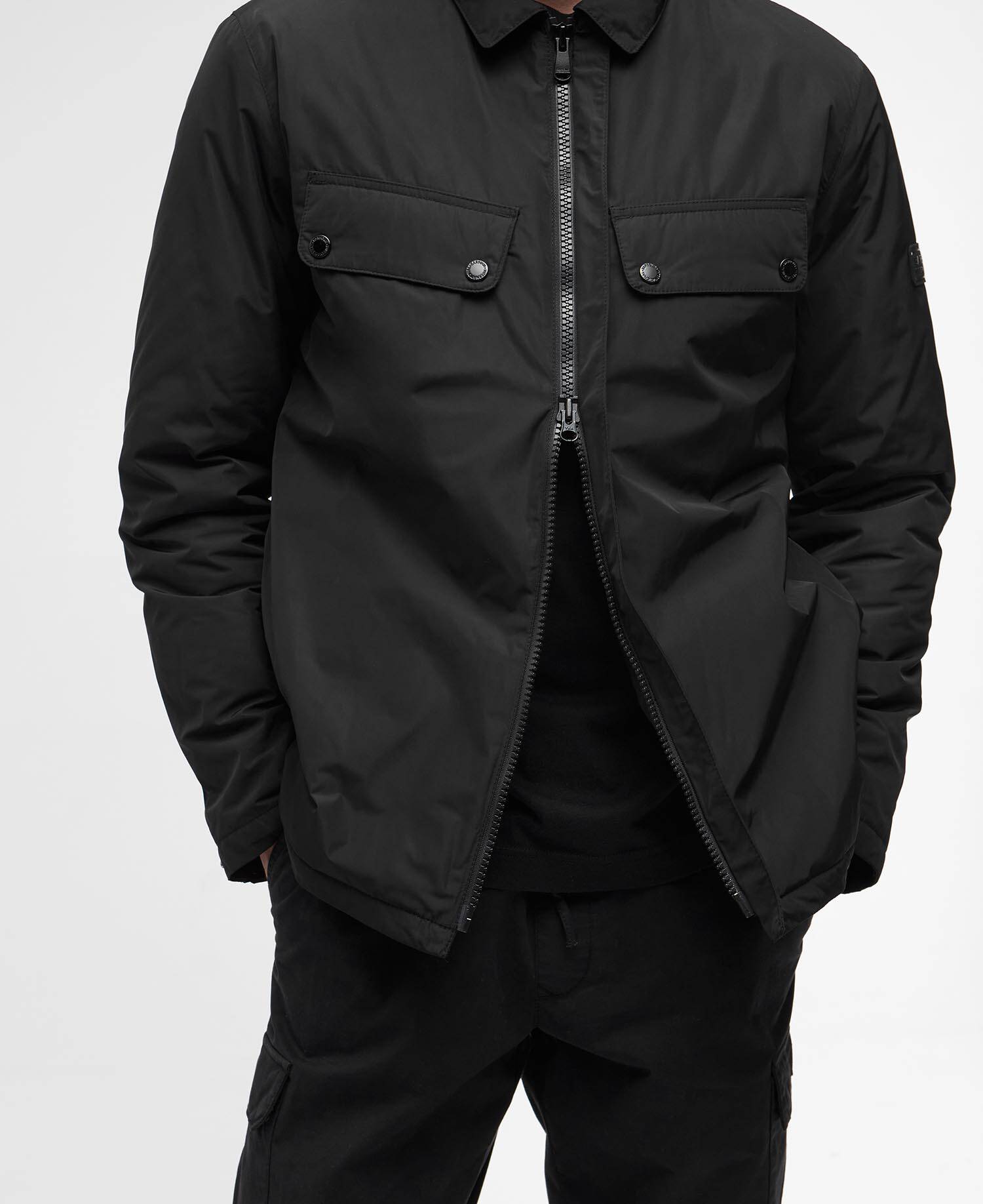 Padded Ariel Shirt Jacket Black image number 4