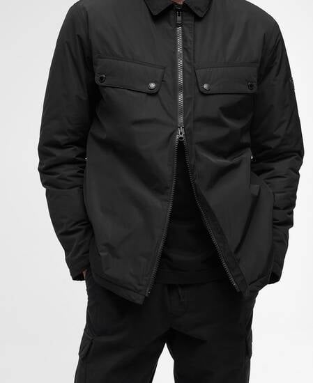 Padded Ariel Shirt Jacket Black