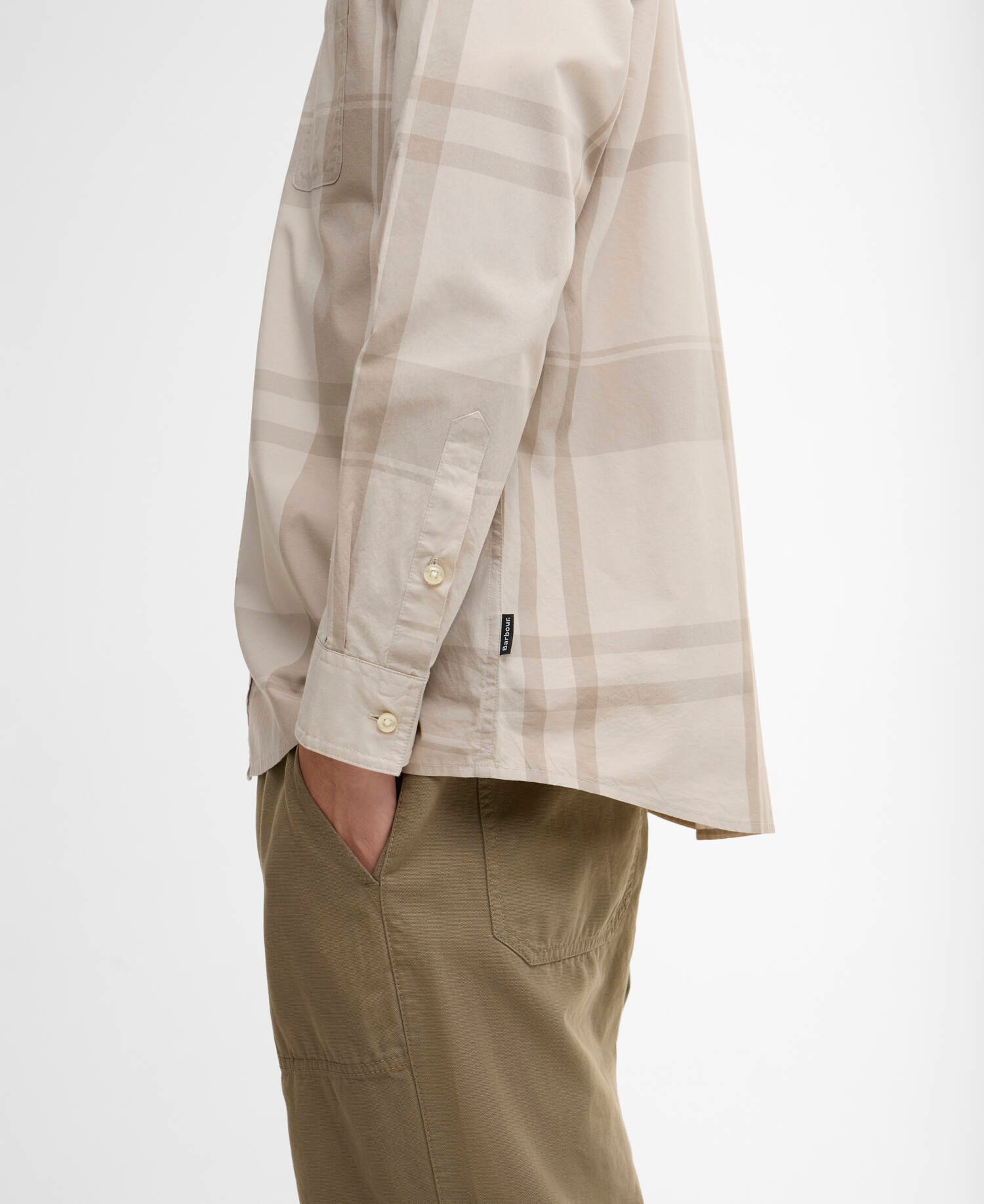 Camicia oversize Tunstall in tartan tono su tono Mist image number 4