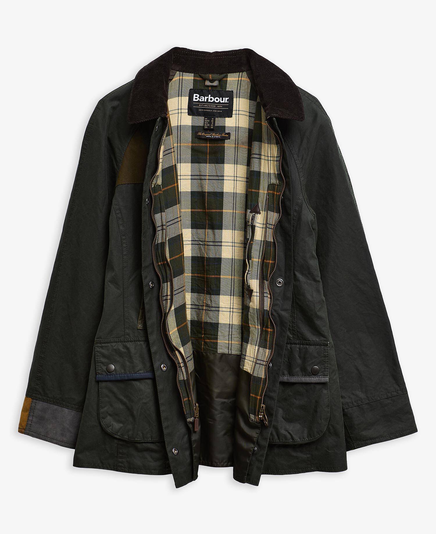 Barbour Re-Loved Beadnell Waxed Jacket - Size 14 Sage image number 1